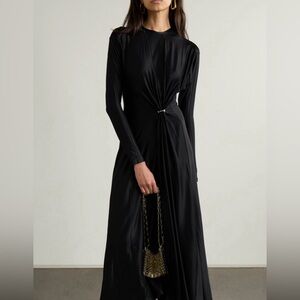 RABANNE (NWT) Gathered ring-embellished midi gown